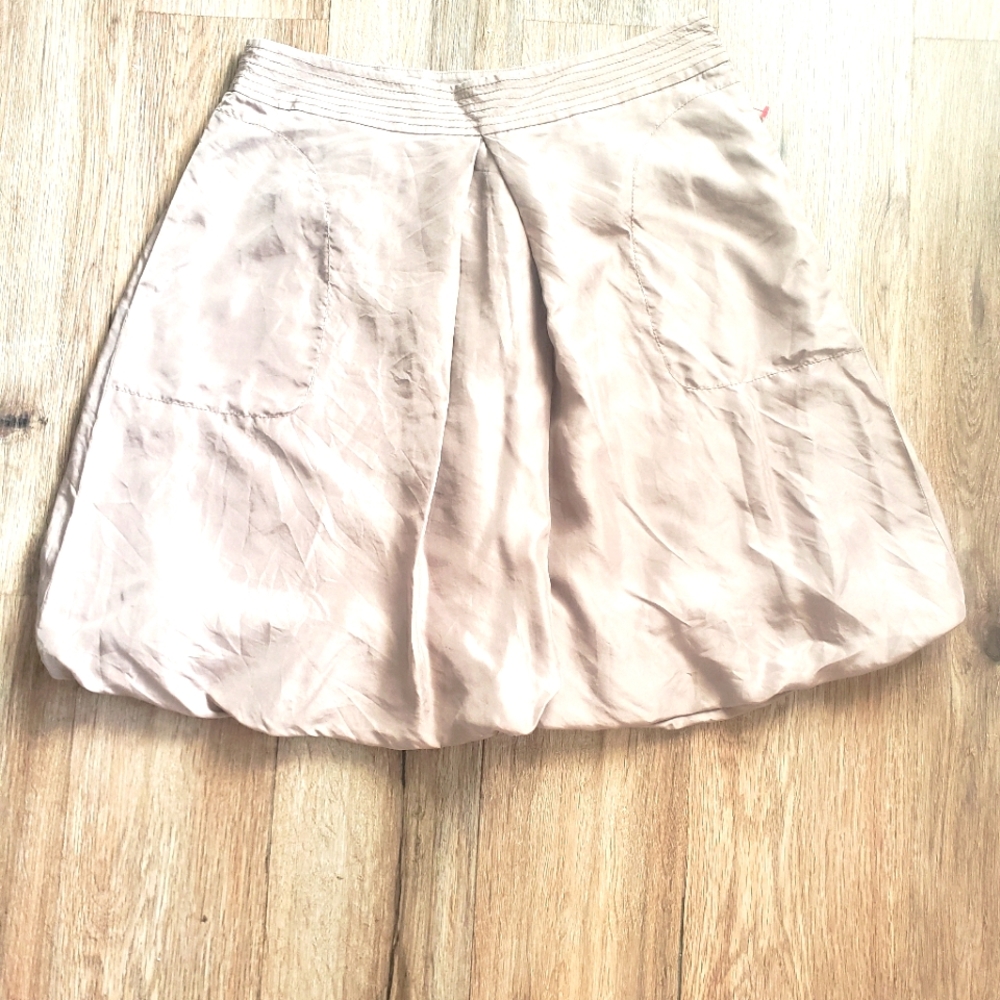 Martin Osa Brown Silk A-Line Skirt
